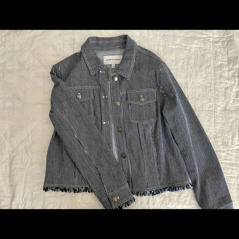 Women stripes coat out wear